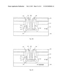 Inverted-trench grounded-source FET structure using conductive substrates,     with highly doped substrates diagram and image