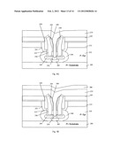 Inverted-trench grounded-source FET structure using conductive substrates,     with highly doped substrates diagram and image