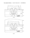 Inverted-trench grounded-source FET structure using conductive substrates,     with highly doped substrates diagram and image