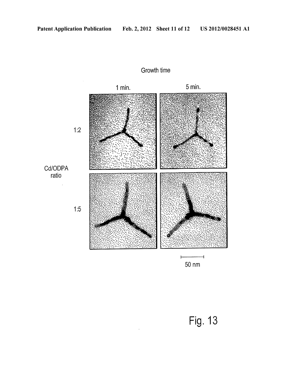 SHAPED NANOCRYSTAL PARTICLES AND METHODS FOR MAKING THE SAME - diagram, schematic, and image 12