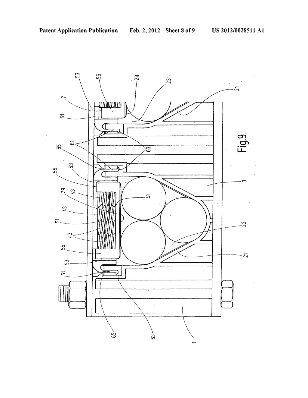 Attachment system for lines, in particular for cables for wind turbines - diagram, schematic, and image 09