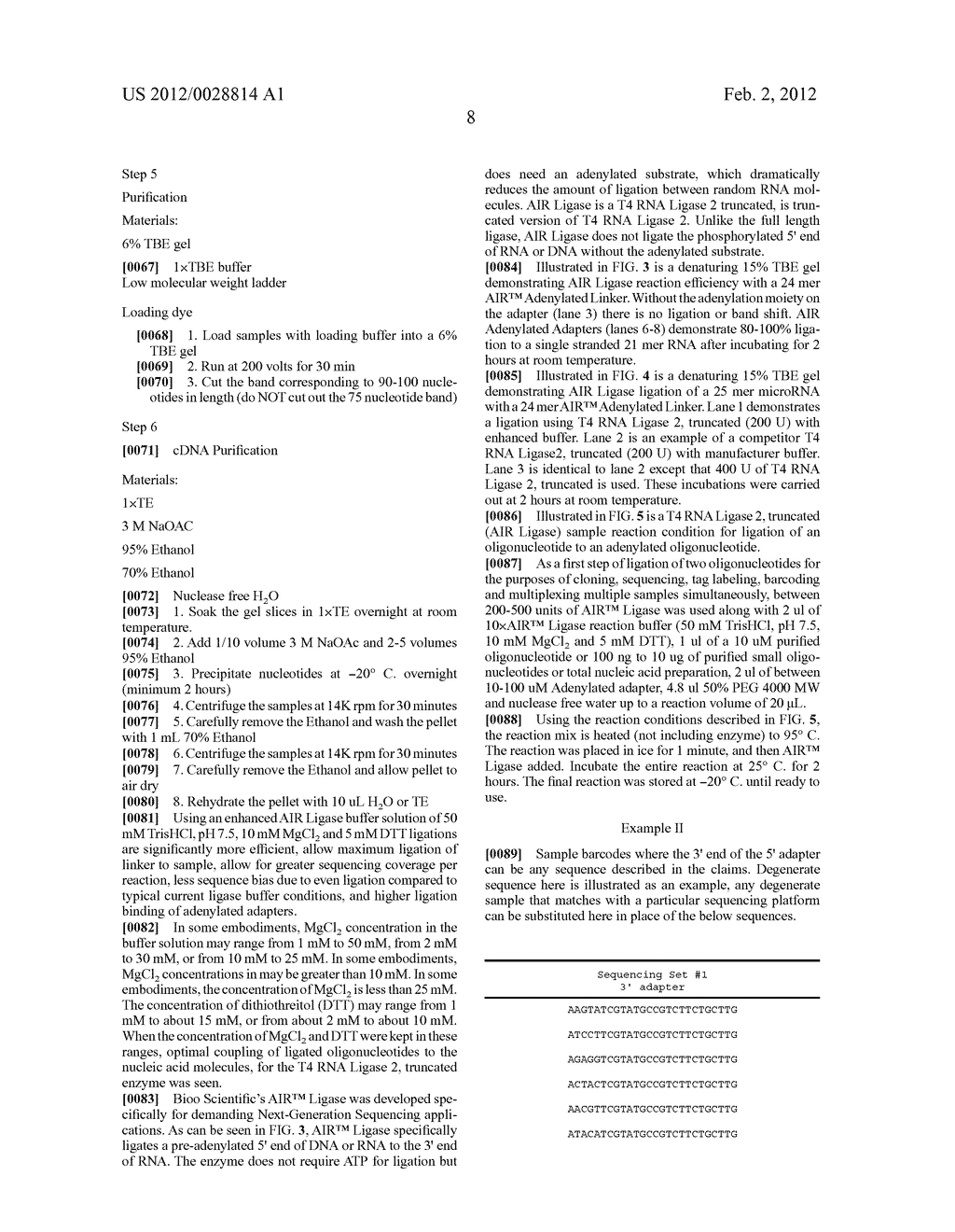 OLIGONUCLEOTIDE LIGATION, BARCODING AND METHODS AND COMPOSITIONS FOR     IMPROVING DATA QUALITY AND THROUGHPUT USING MASSIVELY PARALLEL SEQUENCING - diagram, schematic, and image 15