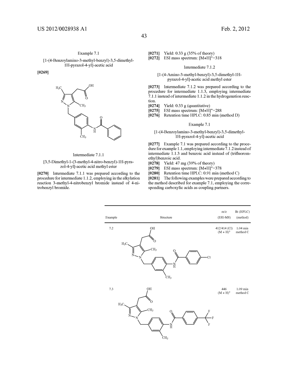 PYRAZOLE COMPOUNDS AS CRTH2 ANTAGONISTS - diagram, schematic, and image 44