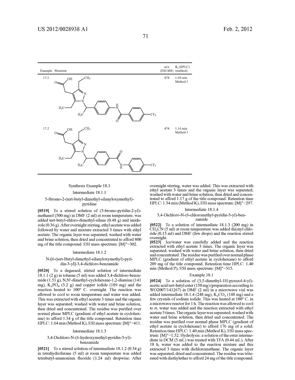 PYRAZOLE COMPOUNDS AS CRTH2 ANTAGONISTS - diagram, schematic, and image 72