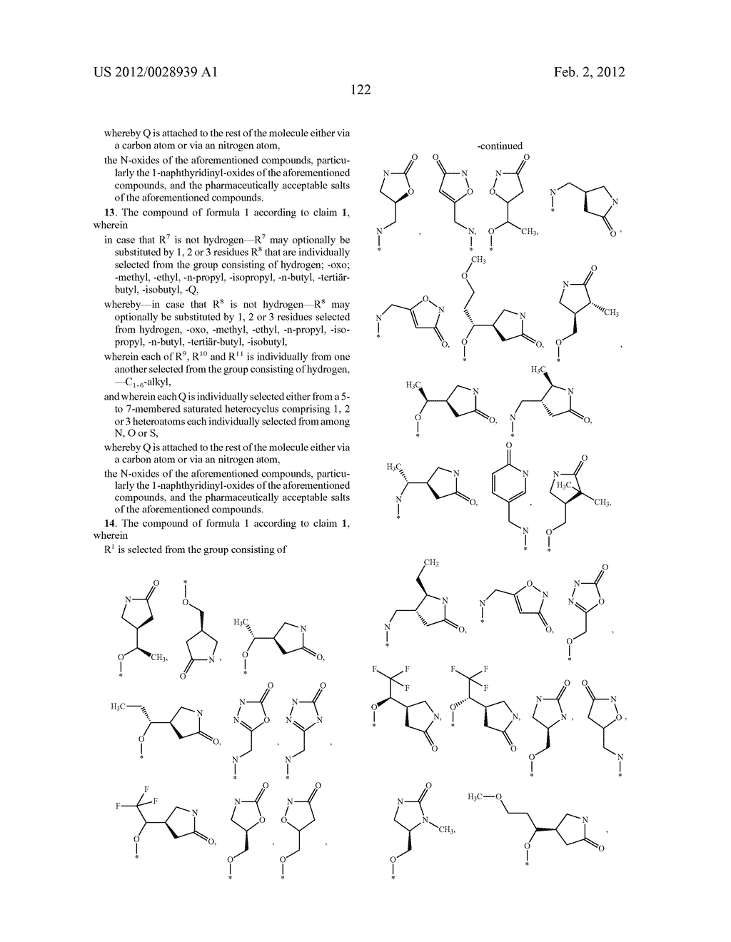 SUBSTITUTED NAPHTHYRIDINES AND THEIR USE AS MEDICAMENTS - diagram, schematic, and image 123