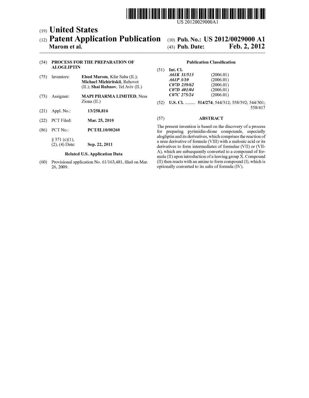 PROCESS FOR THE PREPARATION OF ALOGLIPTIN - diagram, schematic, and image 01