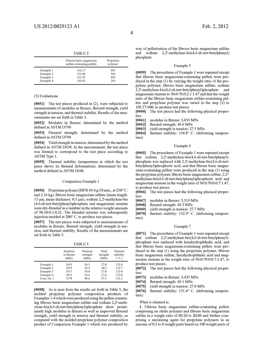 Fibrous Basic Magnesium Sulfate-Containing Pellets and Production of     Molded Propylene Polymer Products - diagram, schematic, and image 05