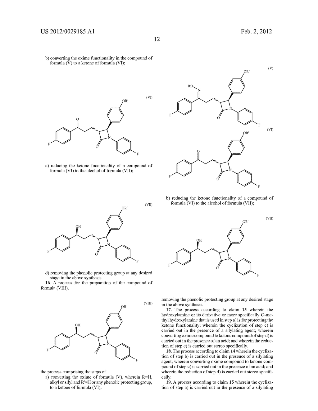 NOVEL INTERMEDIATES IN THE PREPARATION OF 1,4-DIPHENYL AZETIDINONE - diagram, schematic, and image 13