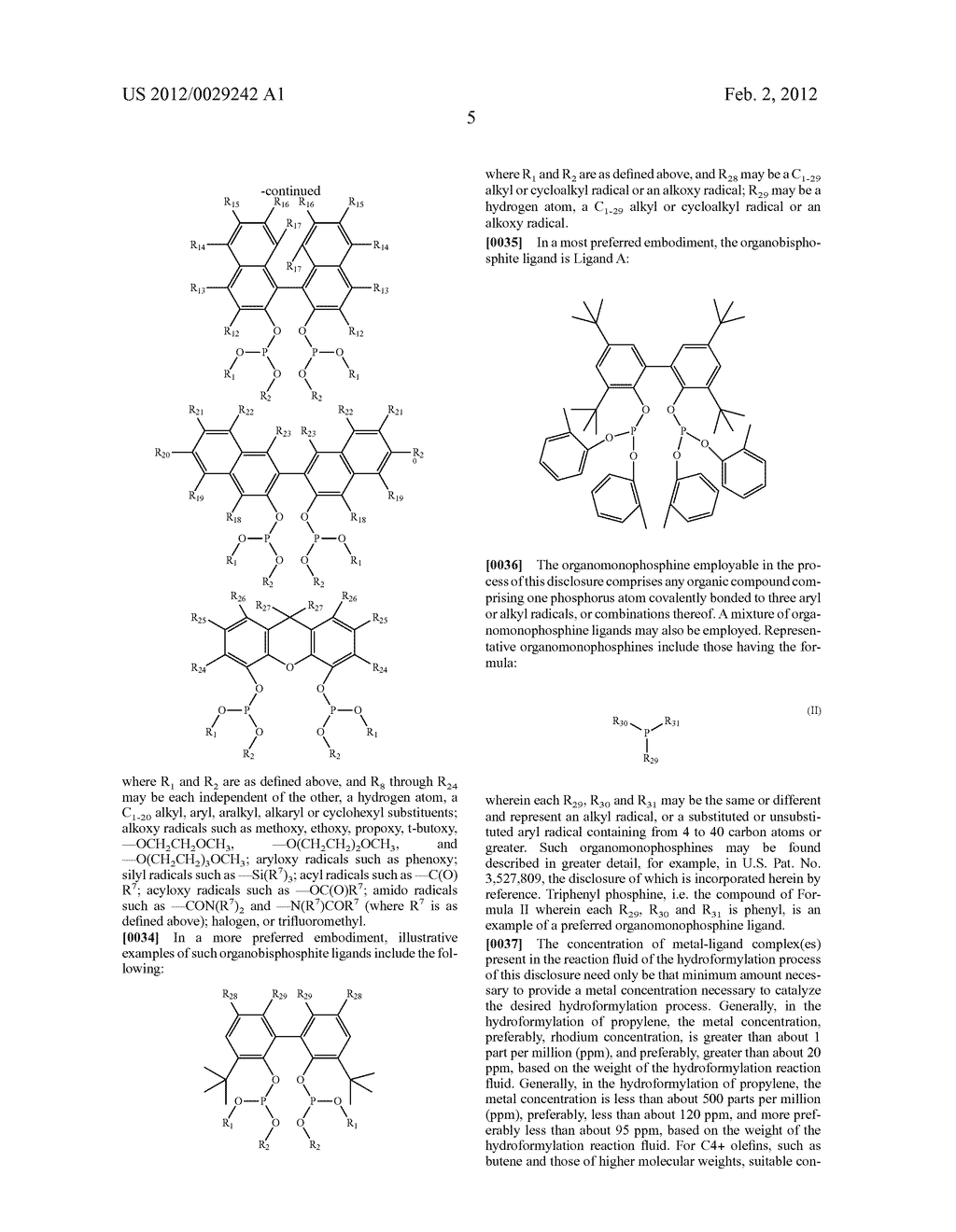 HYDROFORMYLATION PROCESS WITH DOUBLY OPEN-ENDED BISPHOSPHITE LIGAND - diagram, schematic, and image 06