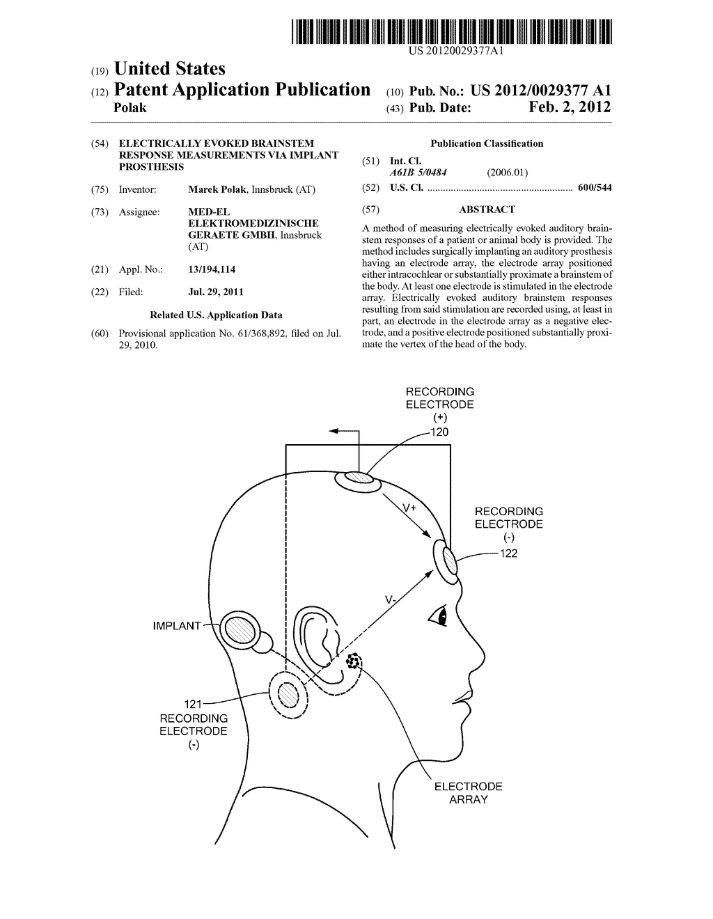 Electrically Evoked Brainstem Response Measurements via Implant Prosthesis - diagram, schematic, and image 01