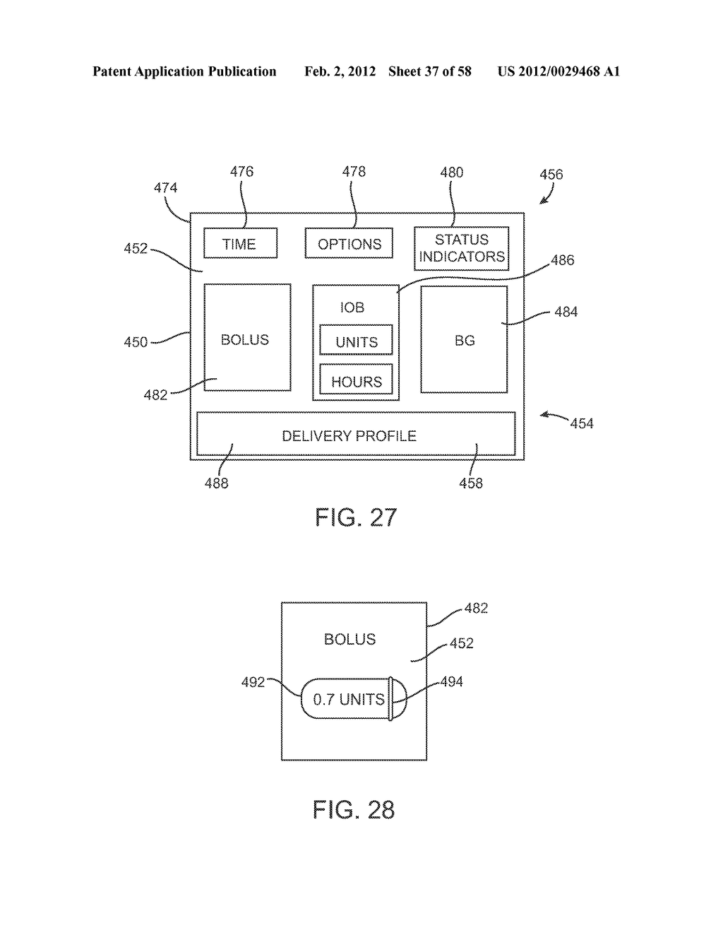 INFUSION PUMP SYSTEM WITH DISPOSABLE CARTRIDGE HAVING PRESSURE VENTING AND     PRESSURE FEEDBACK - diagram, schematic, and image 38