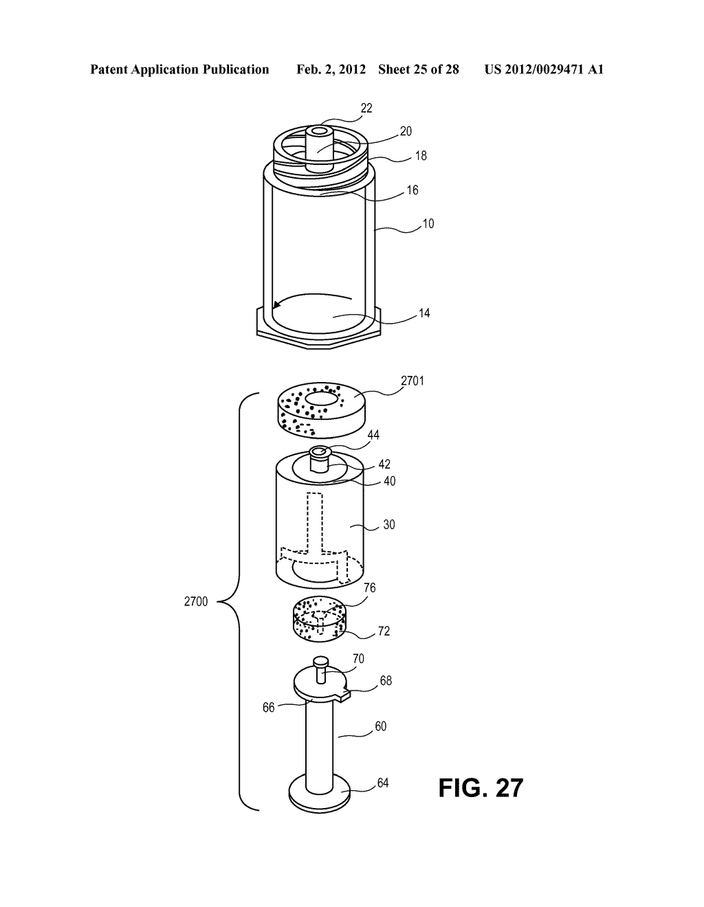 TWO CHAMBER SYRINGE WITH LOCKING MECHANISM - diagram, schematic, and image 26