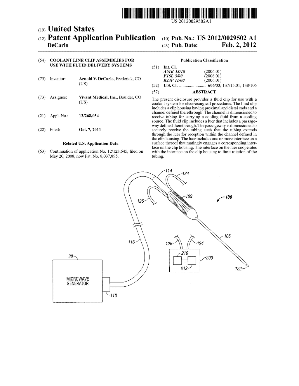 Coolant Line Clip Assemblies For Use With Fluid Delivery Systems - diagram, schematic, and image 01