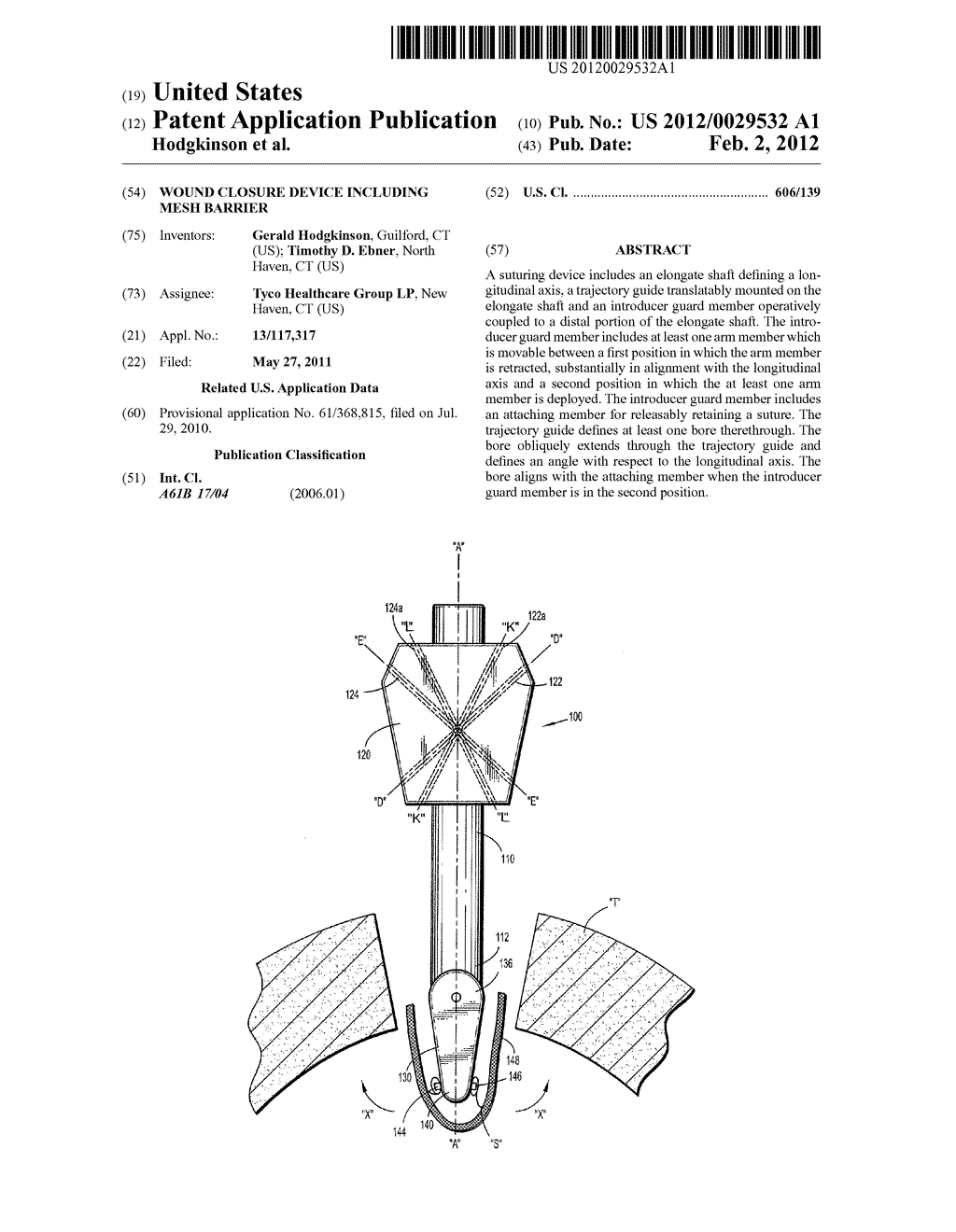 Wound Closure Device Including Mesh Barrier - diagram, schematic, and image 01