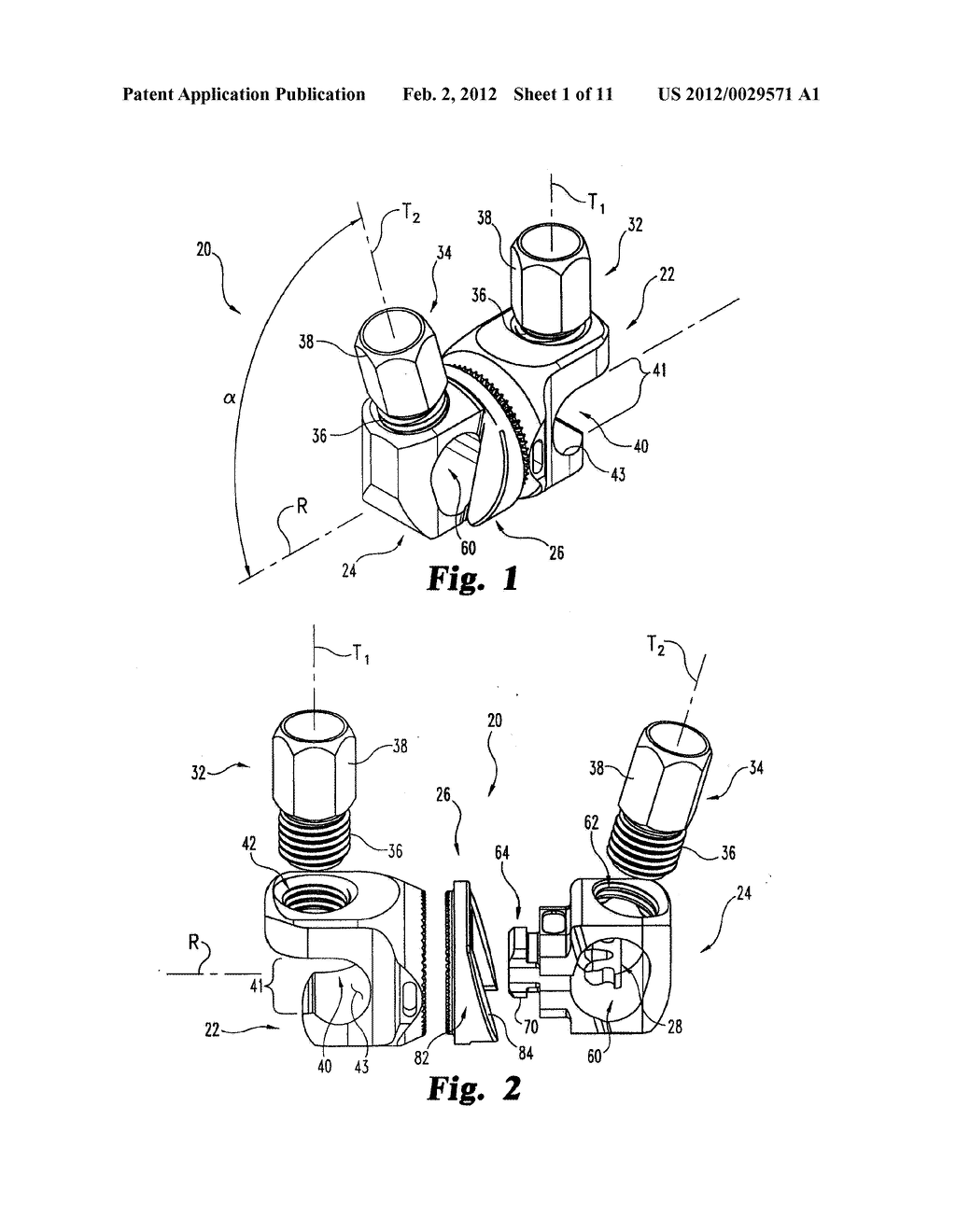 Adjustable Connector for Interconnecting Elongate Rod Members at Variable     Angular Orientations - diagram, schematic, and image 02