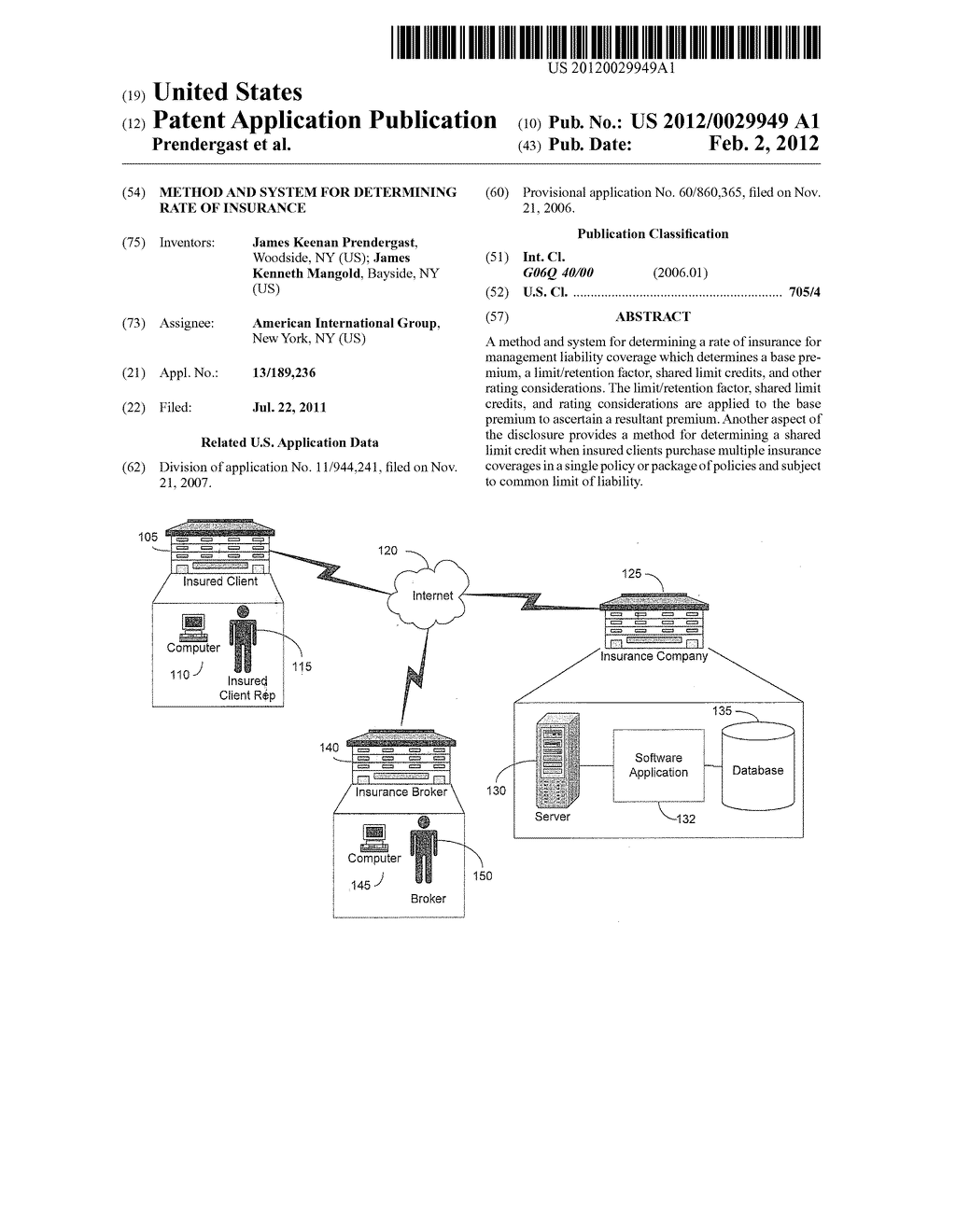 Method And System For Determining Rate Of Insurance - diagram, schematic, and image 01