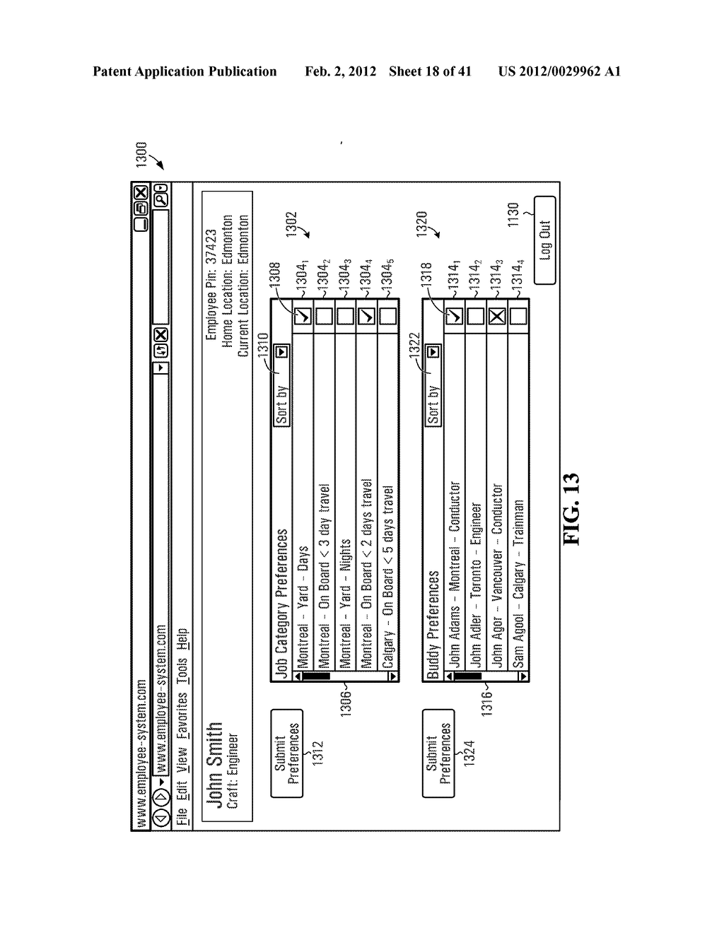 METHOD AND SYSTEM FOR COMMUNICATING JOB ASSIGNMENT INFORMATION TO A USER - diagram, schematic, and image 19