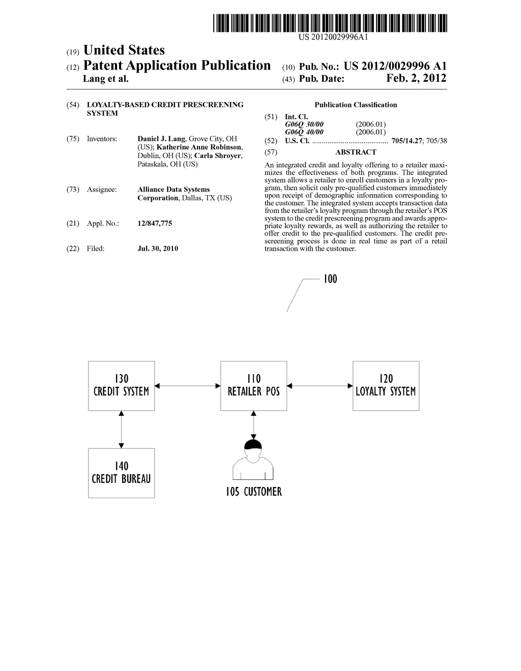 Loyalty-Based Credit Prescreening System - diagram, schematic, and image 01