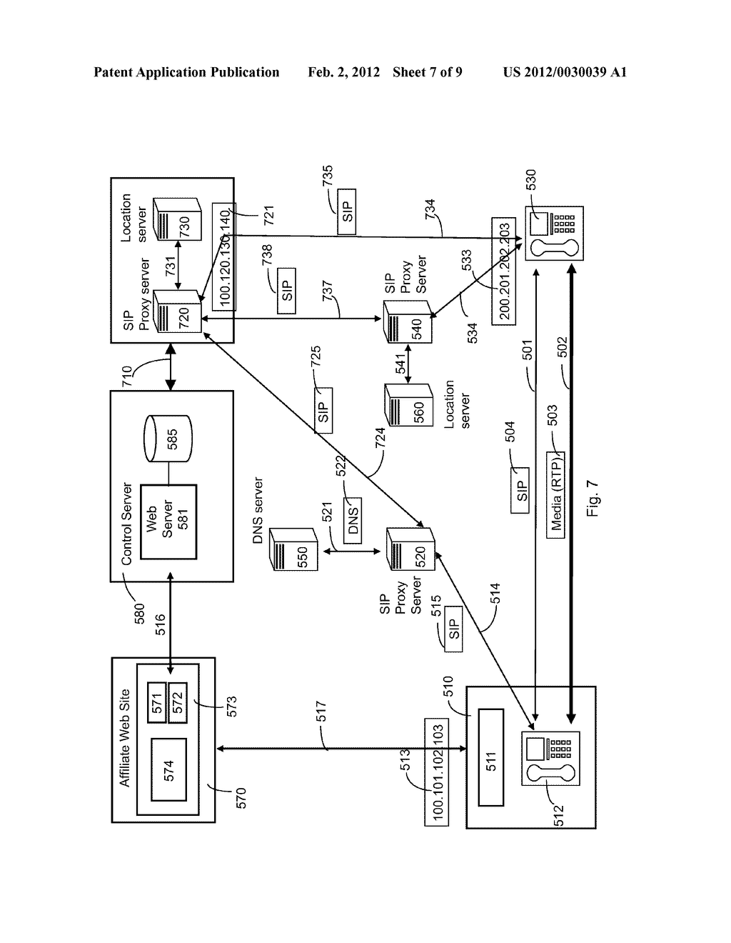 METHODS OF ESTABLISHING SIP COMMUNICATIONS BY THE ACTIVATION OF A LINK ON     A WEBSITE - diagram, schematic, and image 08