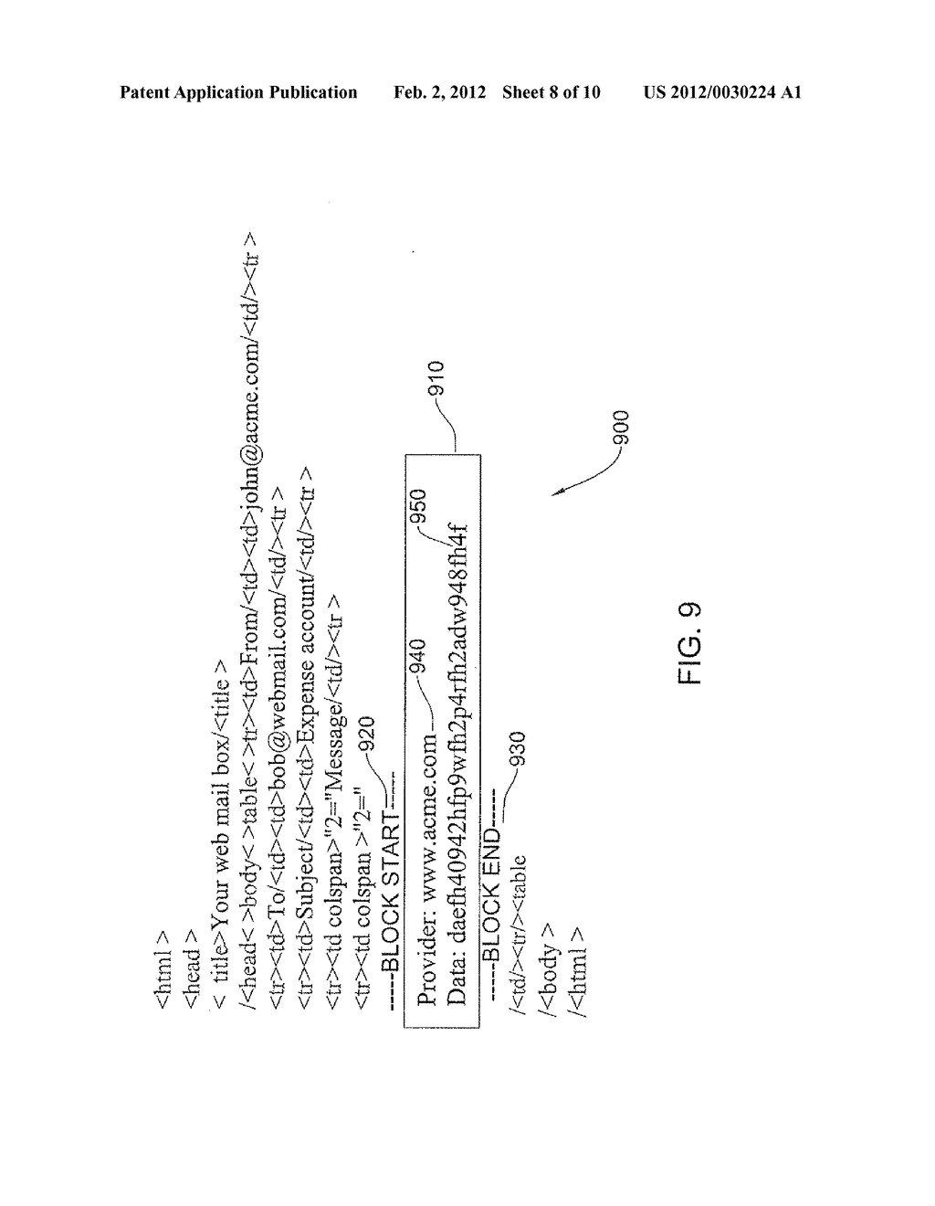 ENABLING ACTIVE CONTENT IN MESSAGING USING AUTOMATIC DATA REPLACEMENT - diagram, schematic, and image 09