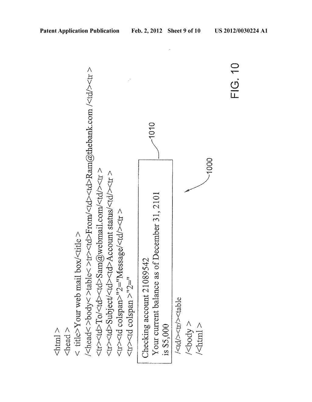 ENABLING ACTIVE CONTENT IN MESSAGING USING AUTOMATIC DATA REPLACEMENT - diagram, schematic, and image 10