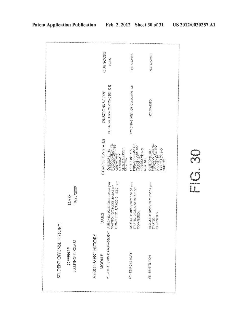 SYSTEM AND METHOD OF SCREENING AND INTERVENING WITH INDIVIDUALS TO MODIFY     BEHAVIOR - diagram, schematic, and image 31