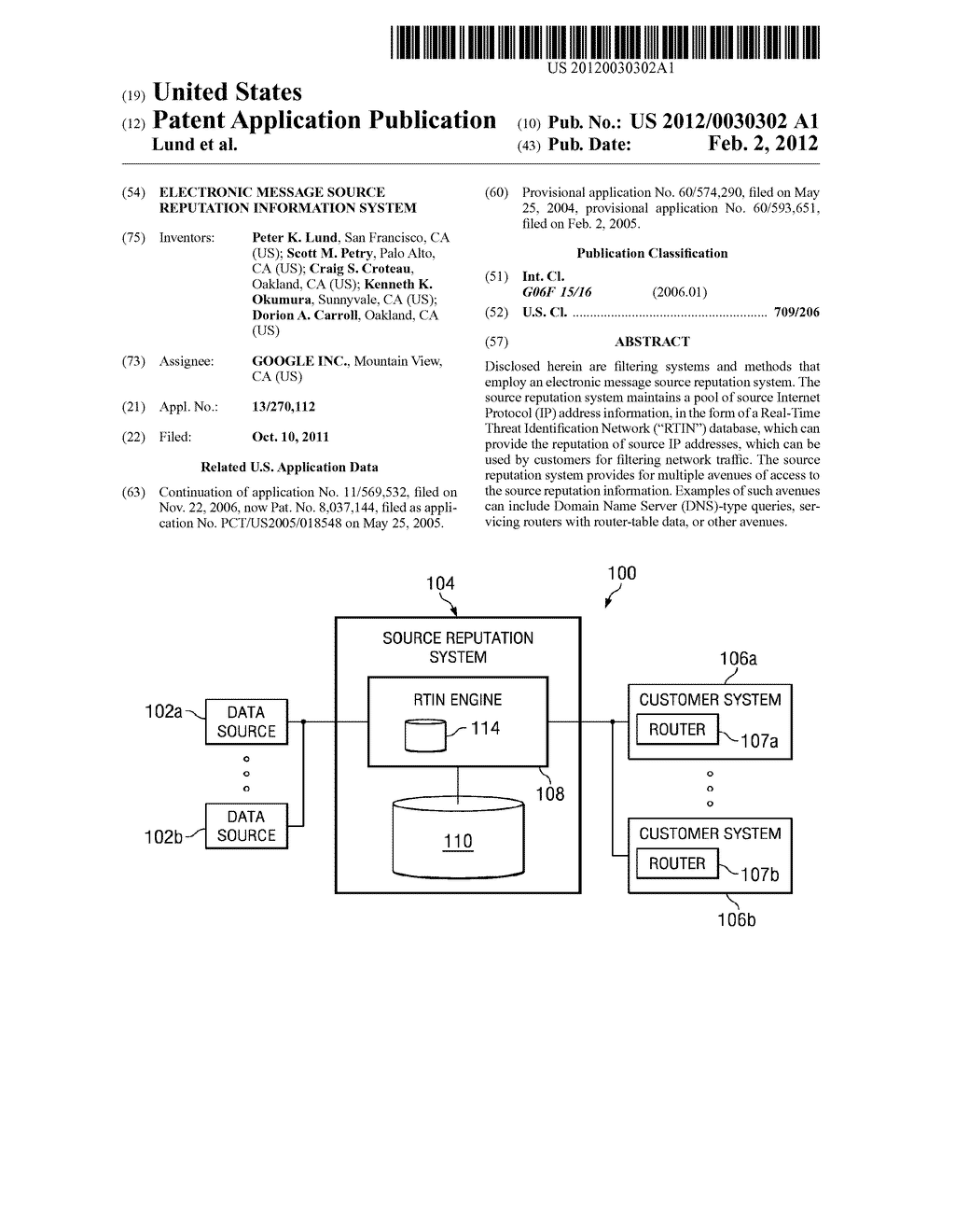 ELECTRONIC MESSAGE SOURCE REPUTATION INFORMATION SYSTEM - diagram, schematic, and image 01