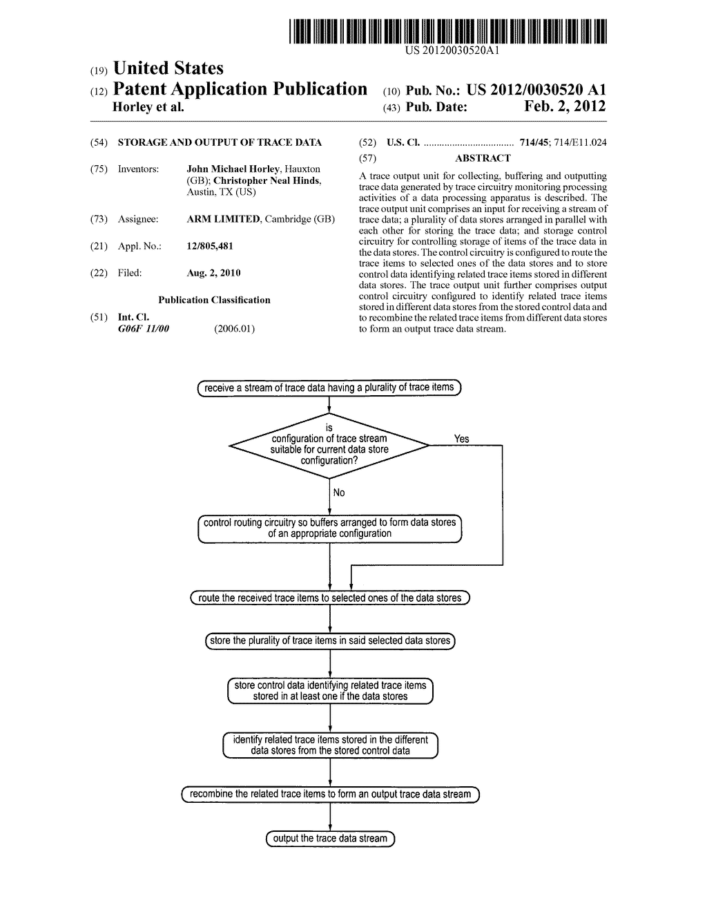 Storage and output of trace data - diagram, schematic, and image 01