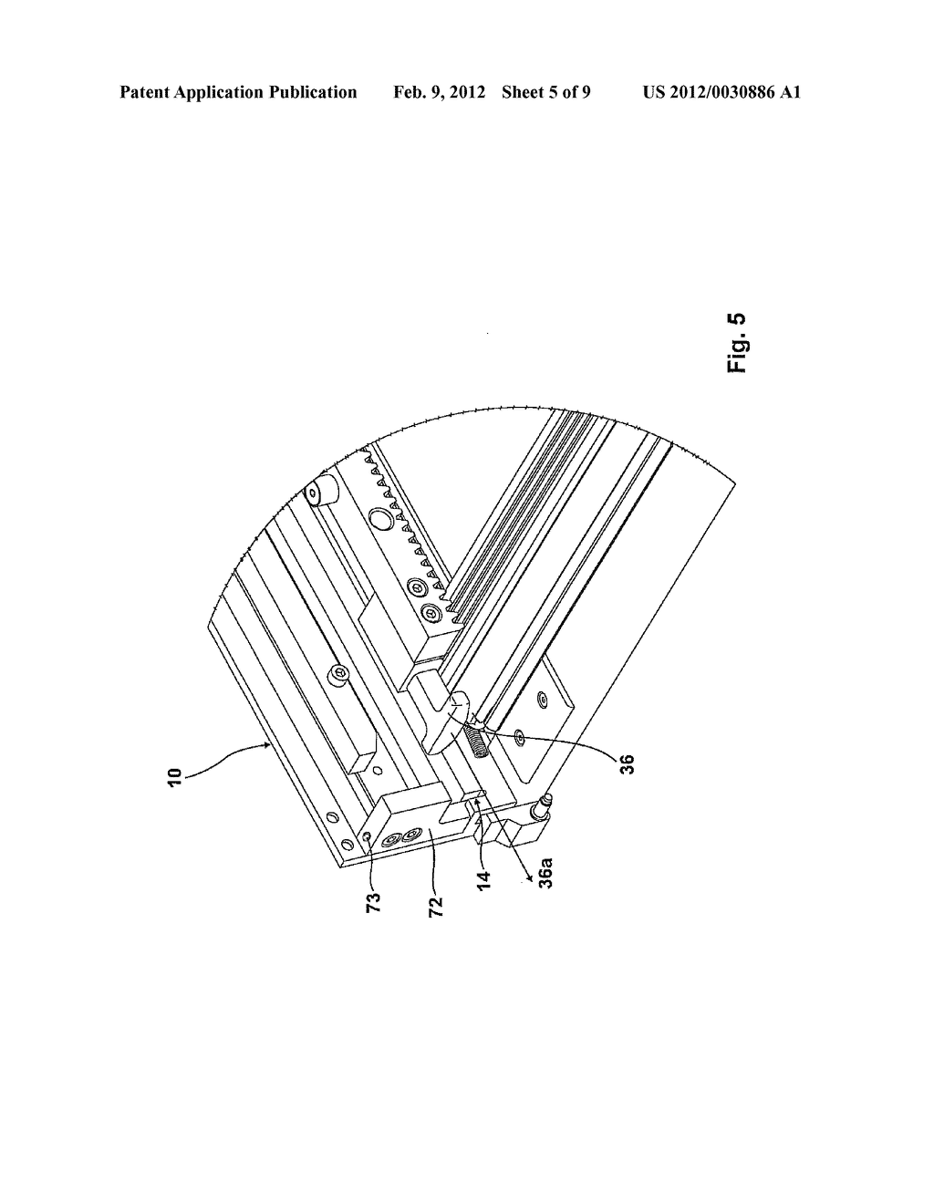 Device for an extendable reception of a ramp - diagram, schematic, and image 06