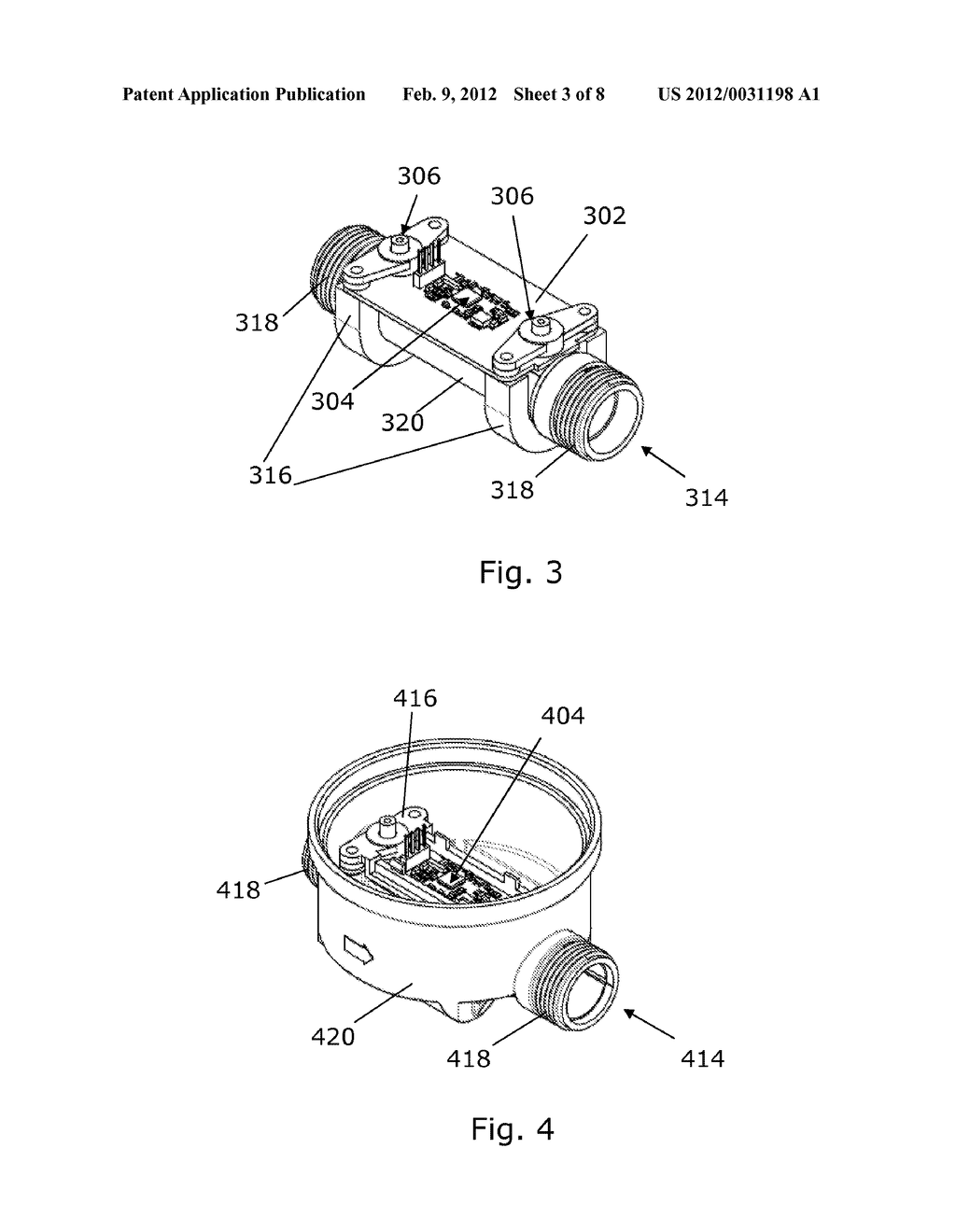 FLOW METER WITH ULTRASOUND TRANSDUCER DIRECTLY CONNECTED TO AND FIXED TO     MEASUREMENT CIRCUIT BOARD - diagram, schematic, and image 04