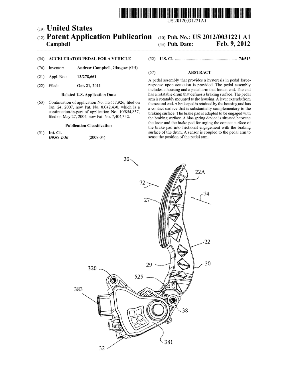 Accelerator Pedal for a Vehicle - diagram, schematic, and image 01