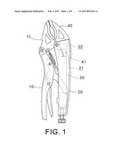 Locking Pliers with Retractable Pivotal Movable Jaw diagram and image