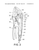 Locking Pliers with Retractable Pivotal Movable Jaw diagram and image