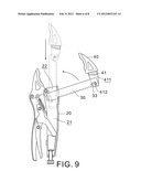 Locking Pliers with Retractable Pivotal Movable Jaw diagram and image