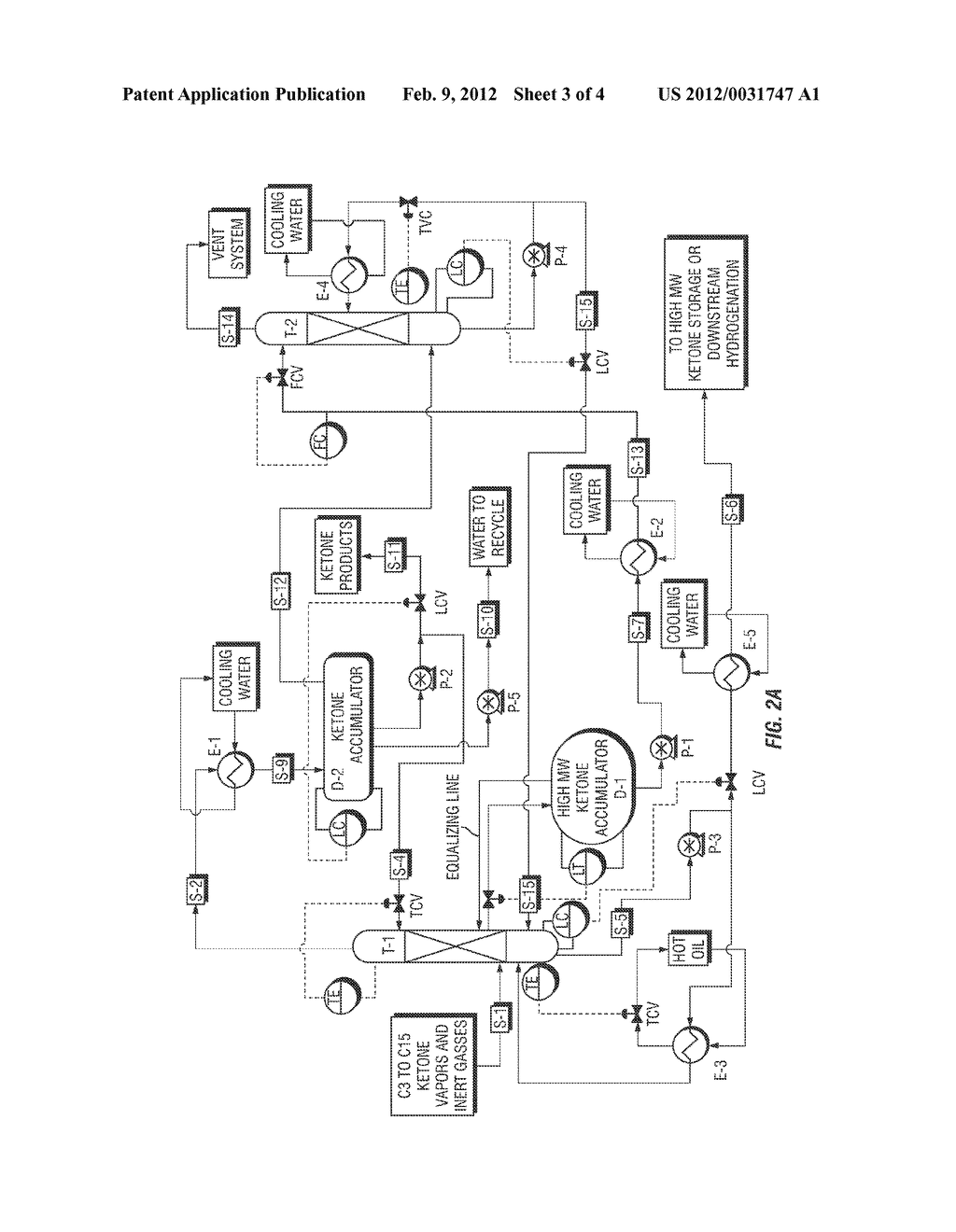 PROCESS AND SYSTEM FOR SEPARATING HEAVY AND LIGHT COMPONENTS CONTAINED IN     A VAPOR MIXTURE - diagram, schematic, and image 04