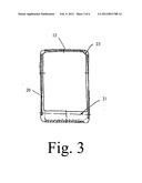 ONE PIECE CO-FORMED EXTERIOR HARD SHELL CASE WITH AN ELASTOMERIC LINER FOR     MOBILE ELECTRONIC DEVICES diagram and image