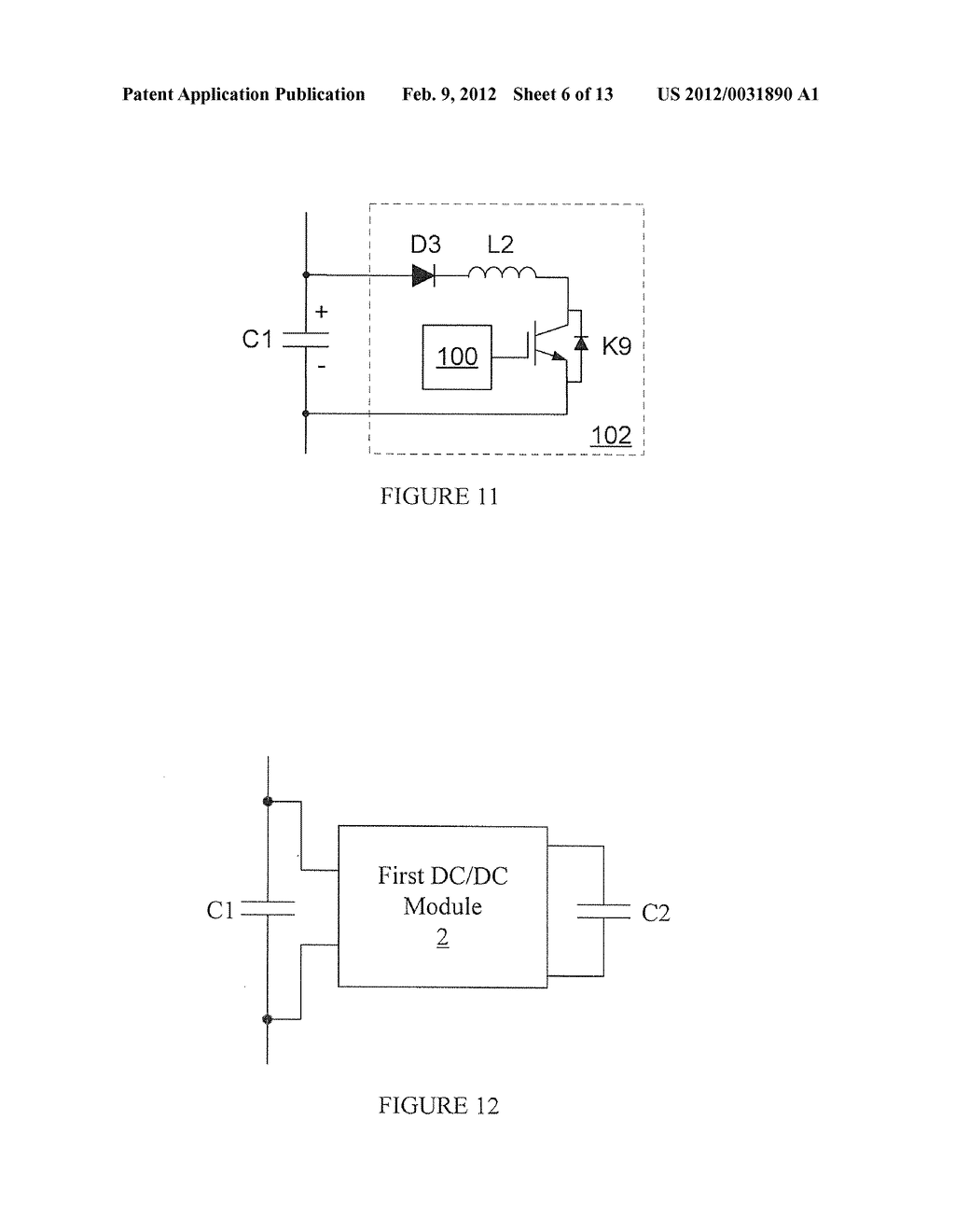 BATTERY HEATING CIRCUITS AND METHODS WITH RESONANCE COMPONENTS IN SERIES     USING VOLTAGE INVERSION AND FREEWHEELING CIRCUIT COMPONENTS - diagram, schematic, and image 07