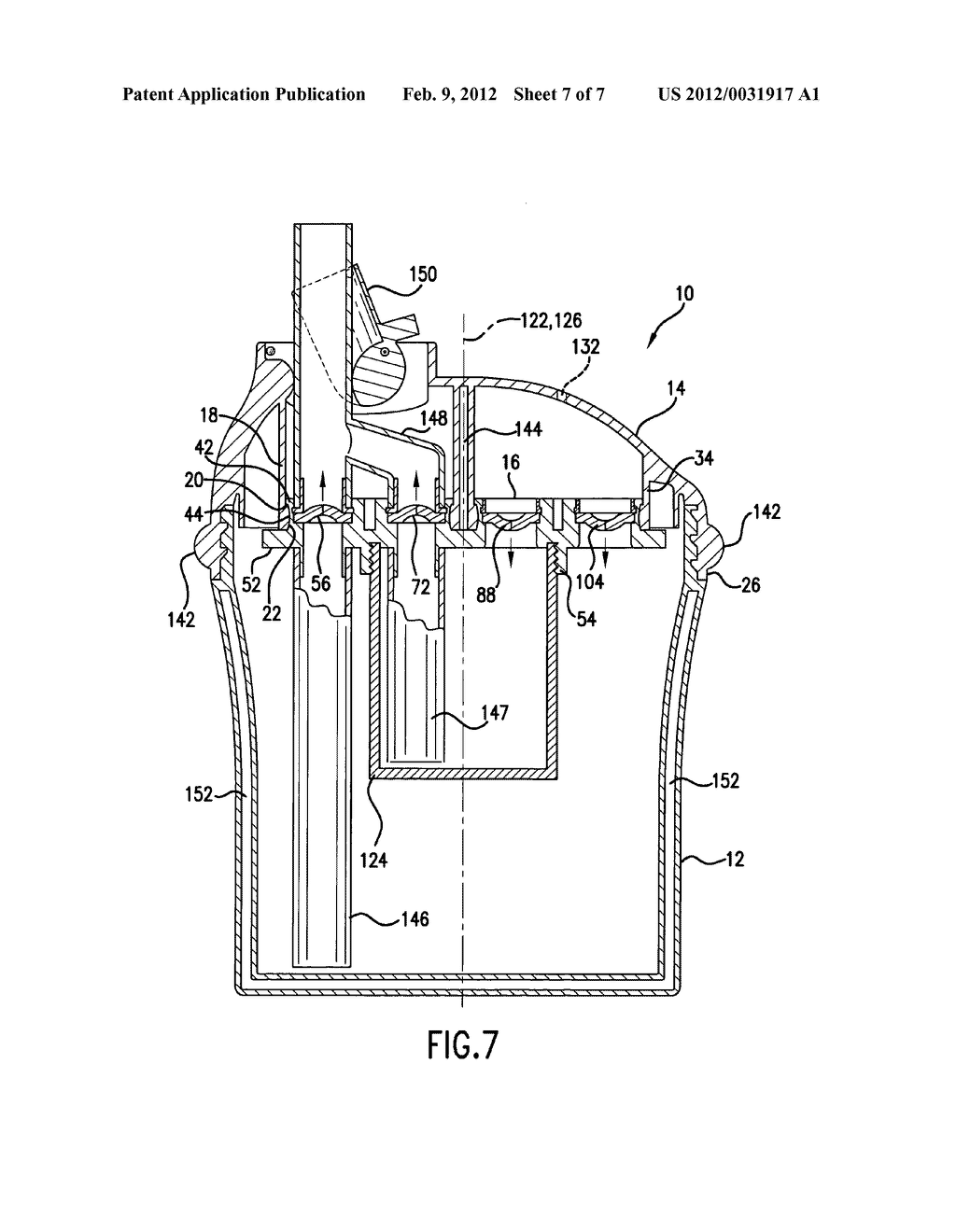 Drinking cup with lid and flow control element - diagram, schematic, and image 08