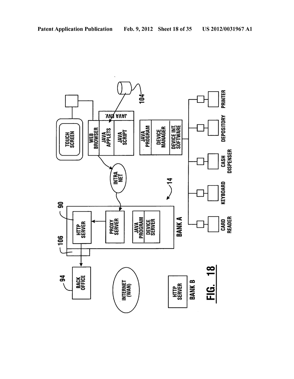 Method of authorizing automated banking machine use responsive to user     data read from data bearing records - diagram, schematic, and image 19