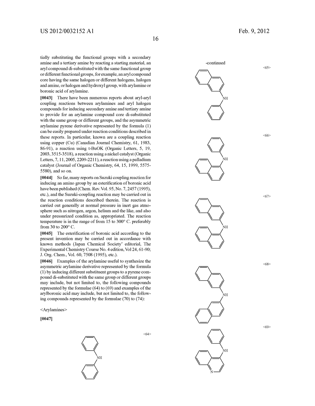 Asymmetrical Aryl Amine Derivative for Organic Electroluminescence     Devices, Method for Preparing Same, Organic  Thin Film for Organic     Electroluminescence Devices and Organic Electroluminescence Device Using     Same - diagram, schematic, and image 18