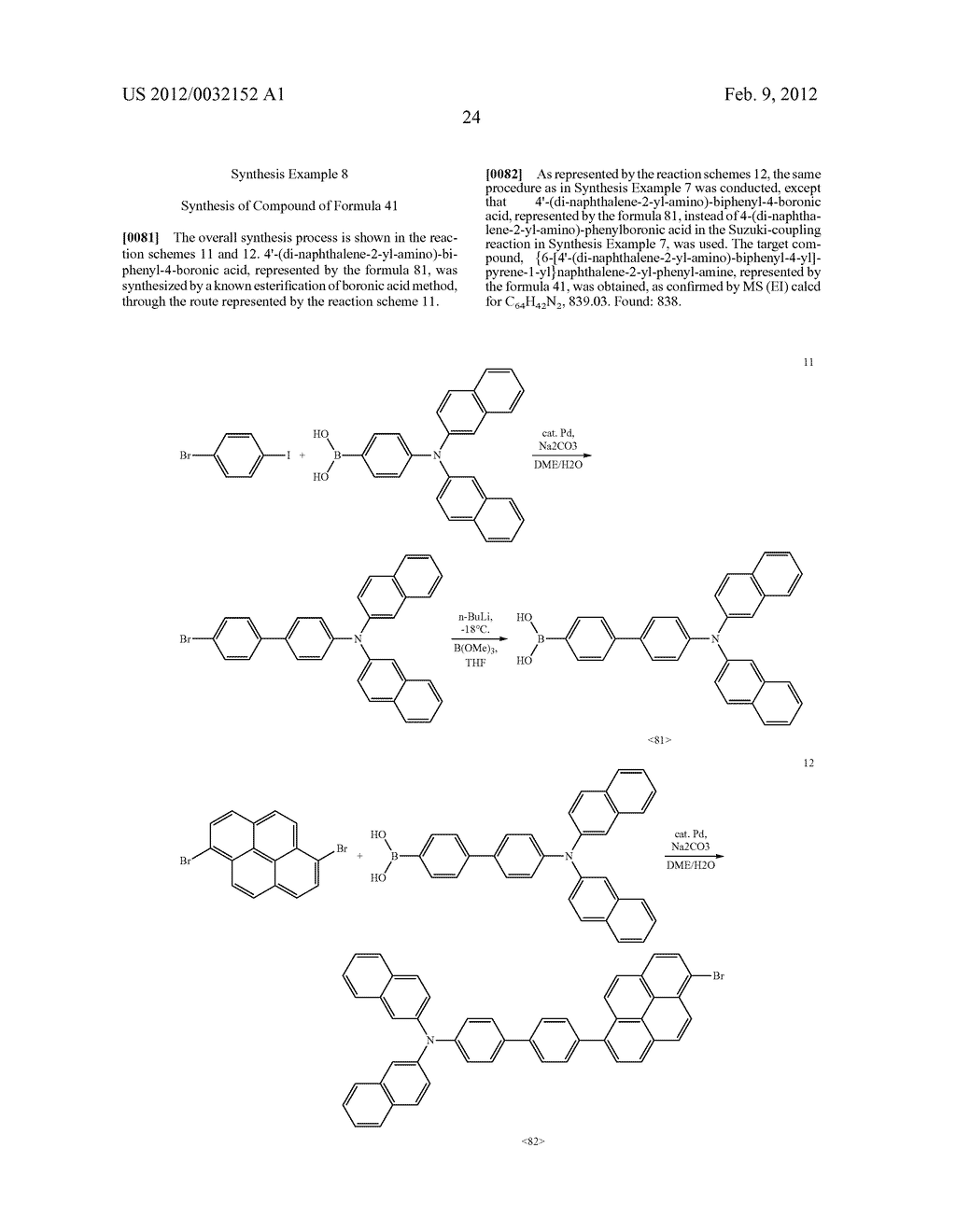 Asymmetrical Aryl Amine Derivative for Organic Electroluminescence     Devices, Method for Preparing Same, Organic  Thin Film for Organic     Electroluminescence Devices and Organic Electroluminescence Device Using     Same - diagram, schematic, and image 26