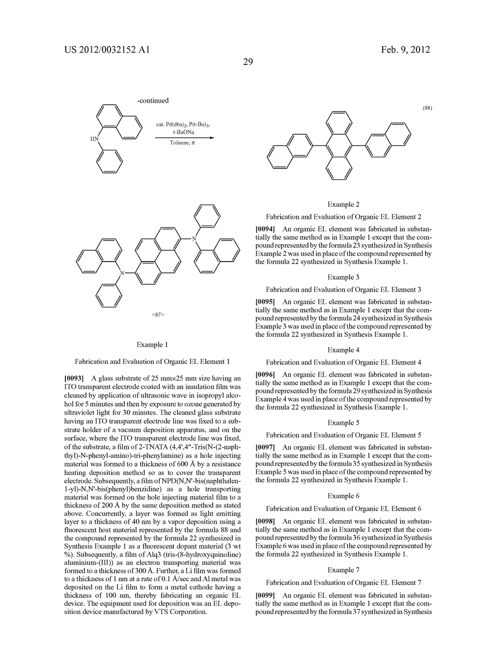 Asymmetrical Aryl Amine Derivative for Organic Electroluminescence     Devices, Method for Preparing Same, Organic  Thin Film for Organic     Electroluminescence Devices and Organic Electroluminescence Device Using     Same - diagram, schematic, and image 31