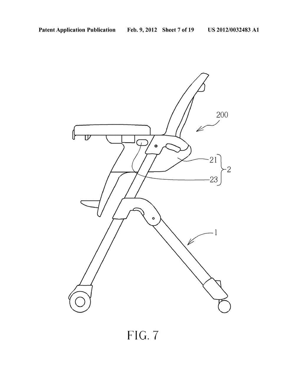 CHILD CHAIR HAVING ENGAGING ASSEMBLY FOR SEAT - diagram, schematic, and image 08