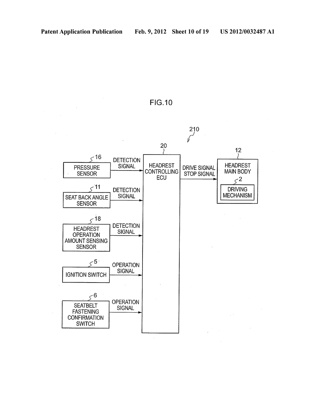 HEADREST DEVICE, METHOD OF ADJUSTING HEADREST POSITIION, AND VEHICLE SEAT - diagram, schematic, and image 11