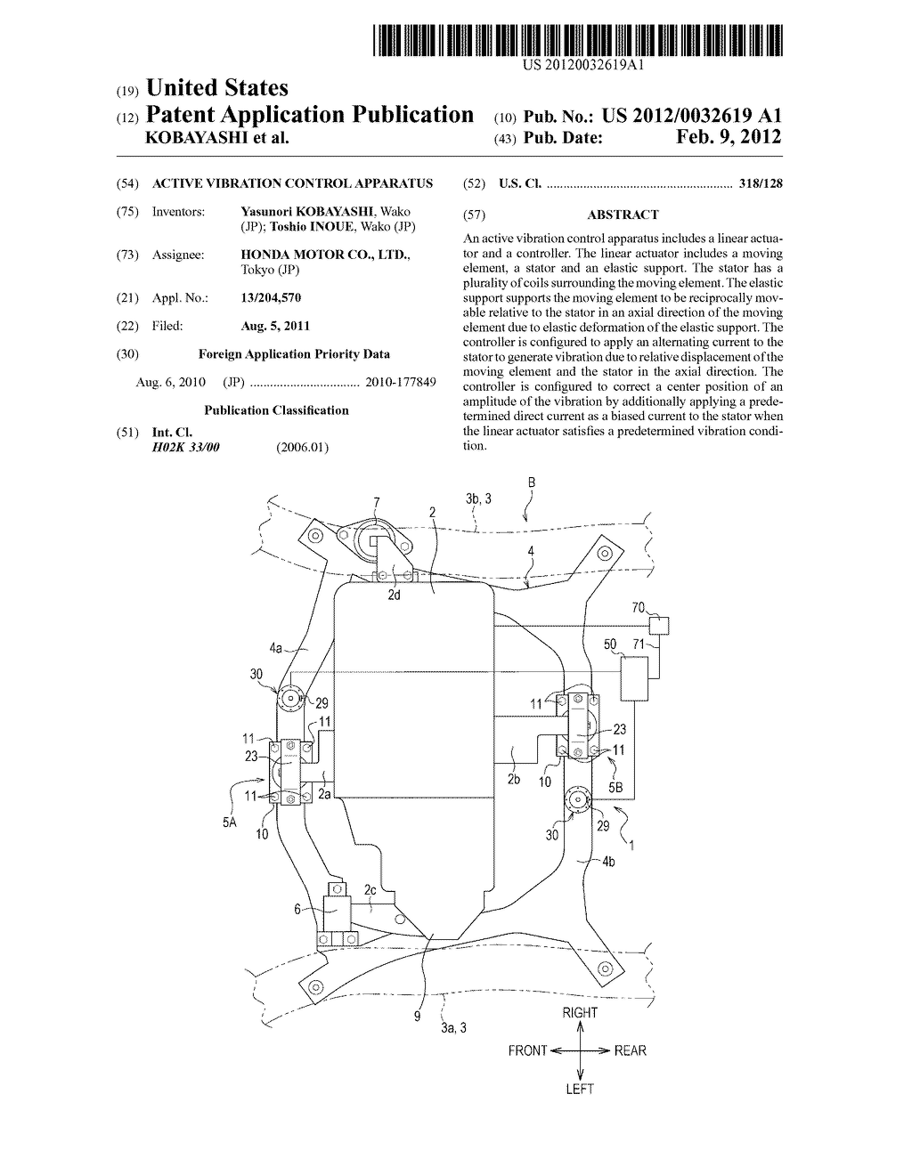 ACTIVE VIBRATION CONTROL APPARATUS - diagram, schematic, and image 01