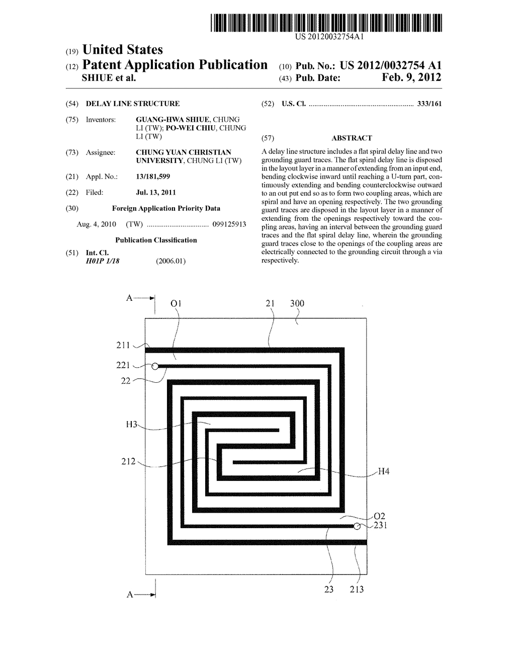 DELAY LINE STRUCTURE - diagram, schematic, and image 01