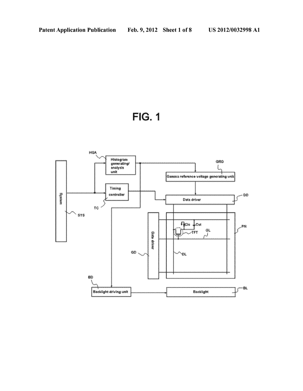 DISPLAY DEVICE AND METHOD FOR DRIVING THE SAME - diagram, schematic, and image 02