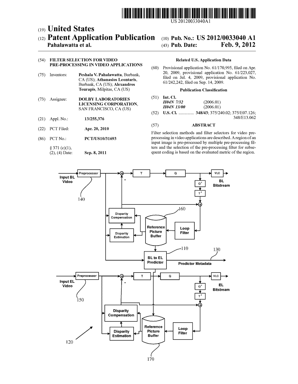 Filter Selection for Video Pre-Processing in Video Applications - diagram, schematic, and image 01