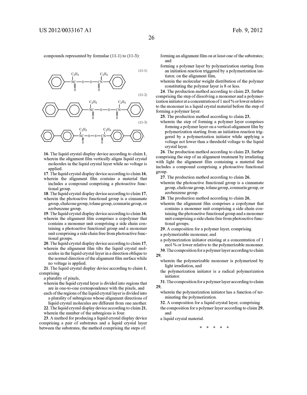 LIQUID CRYSTAL DISPLAY DEVICE, METHOD FOR MANUFACTURING LIQUID CRYSTAL     DISPLAY DEVICE, COMPOSITION FOR FORMING POLYMER LAYER, AND COMPOSITION     FOR FORMING LIQUID CRYSTAL LAYER - diagram, schematic, and image 28