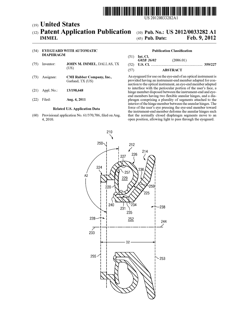 EYEGUARD WITH AUTOMATIC DIAPHRAGM - diagram, schematic, and image 01